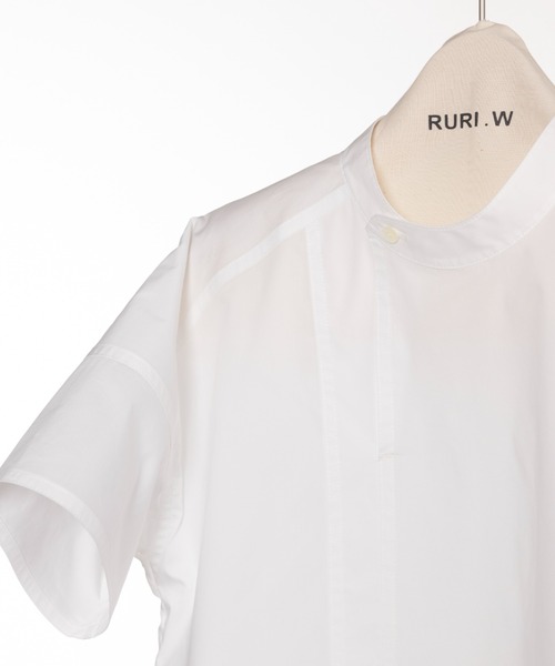 RURI.W（ルリ）の「【RURI.W】SIDEWAY COLLAR BLOUSE（シャツ/ブラウス・レディース・ホワイト/ブラック・FREE）」の6枚目の写真