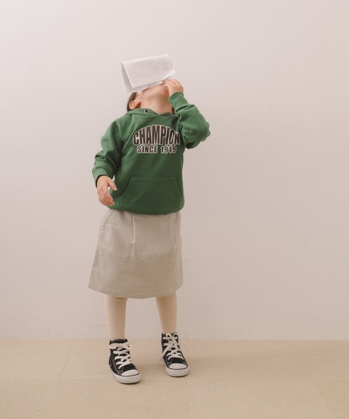 Champion（チャンピオン）の「Champion×DOORS ロゴプリントフーディ(KIDS)（パーカー・キッズ・グリーン/グレー系その他・120/105/135）」の6枚目の写真