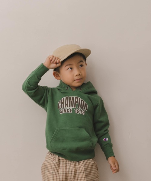 Champion（チャンピオン）の「Champion×DOORS ロゴプリントフーディ(KIDS)（パーカー・キッズ・グリーン/グレー系その他・120/105/135）」の14枚目の写真