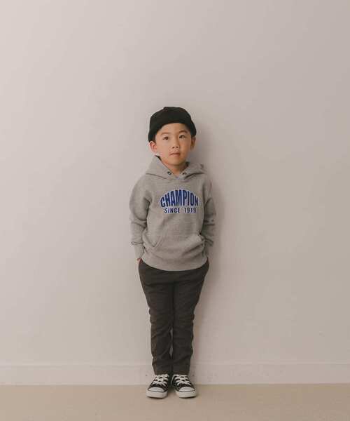 Champion（チャンピオン）の「Champion×DOORS ロゴプリントフーディ(KIDS)（パーカー・キッズ・グリーン/グレー系その他・120/105/135）」の18枚目の写真