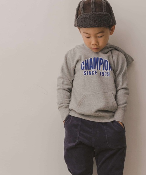 Champion（チャンピオン）の「Champion×DOORS ロゴプリントフーディ(KIDS)（パーカー・キッズ・グリーン/グレー系その他・120/105/135）」の12枚目の写真