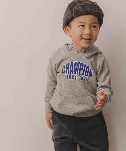 Champion（チャンピオン）の「Champion×DOORS ロゴプリントフーディ(KIDS)（パーカー・キッズ・グリーン/グレー系その他・120/105/135）」の11枚目の写真