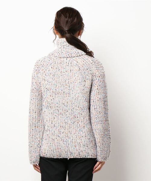 EFOLE(エフォル)の「カラーネップ タートル プルオーバー ニット(ニット/セーター・レディース・オフホワイト/ピンク・FREE)」の3枚目の写真