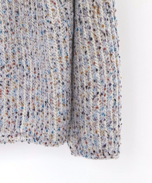 EFOLE(エフォル)の「カラーネップ タートル プルオーバー ニット(ニット/セーター・レディース・オフホワイト/ピンク・FREE)」の4枚目の写真