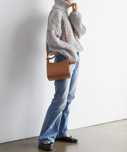 EFOLE(エフォル)の「カラーネップ タートル プルオーバー ニット(ニット/セーター・レディース・オフホワイト/ピンク・FREE)」の14枚目の写真