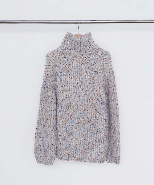 EFOLE(エフォル)の「カラーネップ タートル プルオーバー ニット(ニット/セーター・レディース・オフホワイト/ピンク・FREE)」の17枚目の写真