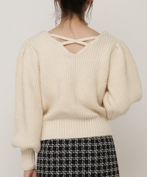REDYAZEL | 畔編みバッククロスプルオーバー(ニット/セーター)