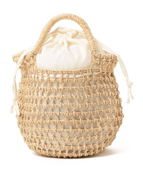 BEAMS LIGHTS（ビームスライツ）の「NESS CRAFT / ライニング付きバッグ（かごバッグ・レディース・ブラウン系その他2・ONE SIZE）」の4枚目の写真