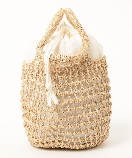 BEAMS LIGHTS（ビームスライツ）の「NESS CRAFT / ライニング付きバッグ（かごバッグ・レディース・ブラウン系その他2・ONE SIZE）」の5枚目の写真