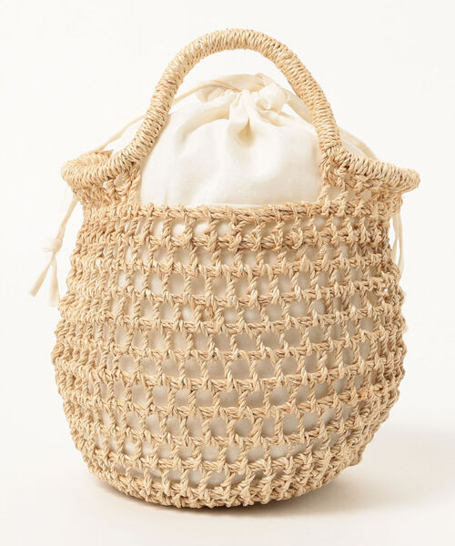 BEAMS LIGHTS（ビームスライツ）の「NESS CRAFT / ライニング付きバッグ（かごバッグ・レディース・ブラウン系その他2・ONE SIZE）」の6枚目の写真