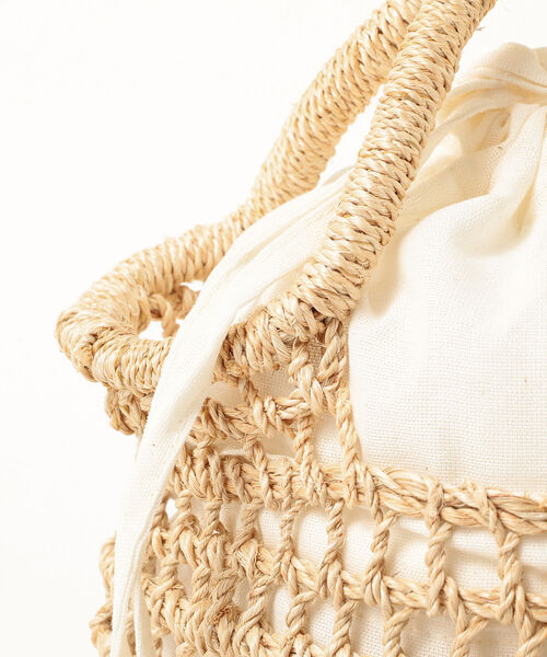 BEAMS LIGHTS（ビームスライツ）の「NESS CRAFT / ライニング付きバッグ（かごバッグ・レディース・ブラウン系その他2・ONE SIZE）」の8枚目の写真