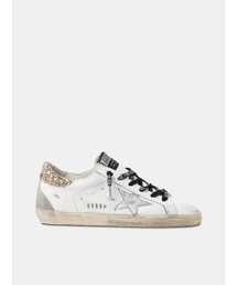 GOLDEN GOOSE Super-Star sneakers white leather-silver laminated star-gold glitter heel tab