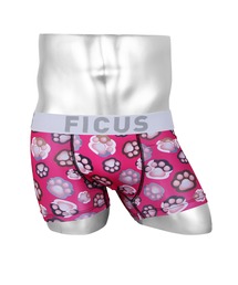 FICUS/フィークス ボクサーパンツ メンズ アンダーウェア 下着 ツルツル 猫 肉球 ネコ