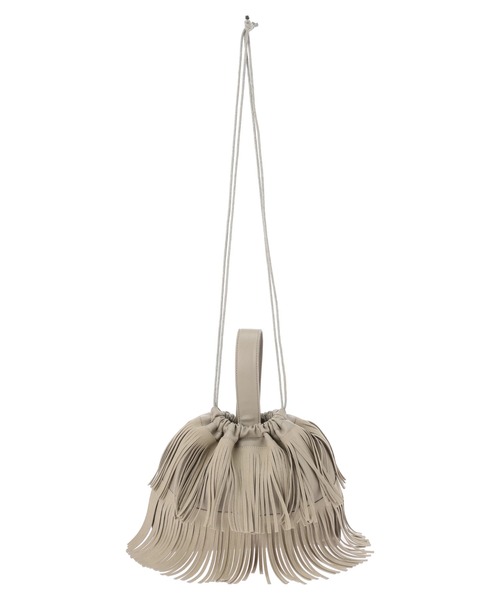 AMERICAN HOLIC（アメリカンホリック）の「フリンジ2WAY巾着バッグ（ハンドバッグ・レディース・ライトブルー/イエロー/グレイッシュベージュ・FREE）」の21枚目の写真