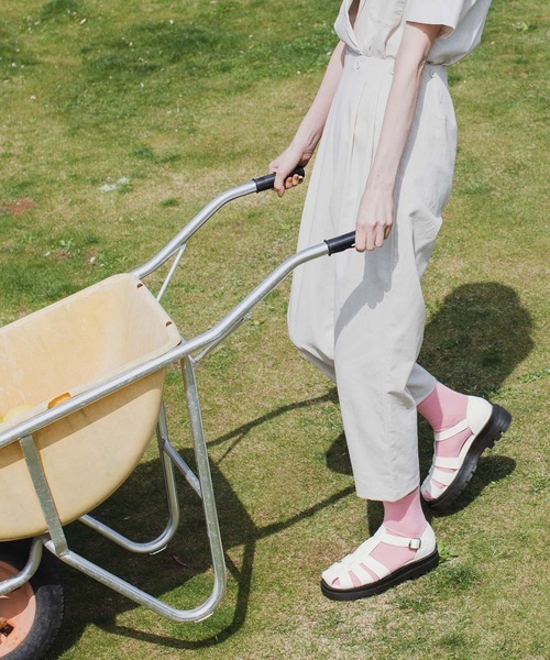 forksy.(フォルクシー)の「【forksy.】トラックソール厚底グルカサンダル(サンダル・レディース・ブラック/ホワイト・39/37/36/38)」の6枚目の写真