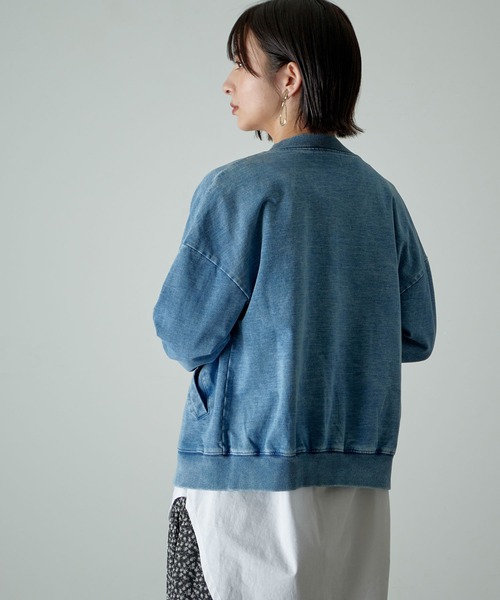 KANGOL EXTRA COMFORT(カンゴールエクストラコンフォート)の「【KANGOL EXTRA COMFORT(カンゴール エクストラコンフォート)】ロゴ刺繍 ノーカラー デニムブルゾンジャケット(ブルゾン・レディース・ブラック/サックスブルー/インディゴブルー・LL/M/L)」の21枚目の写真