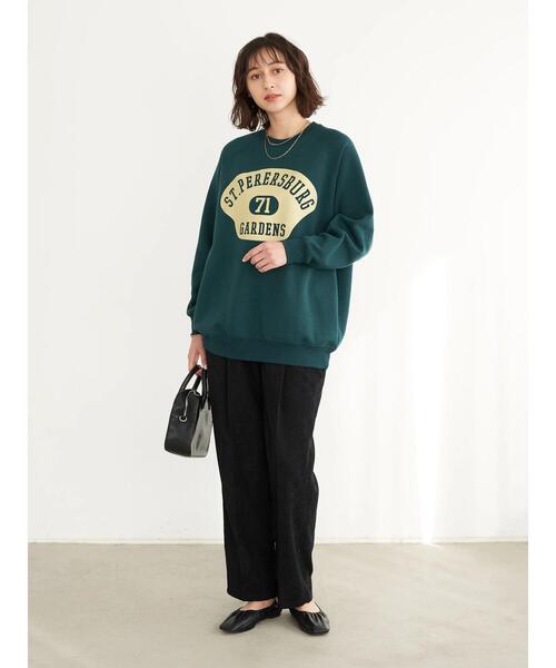 earth music&ecology(アースミュージックアンドエコロジー)の「コーデュロイワイドパンツ*(その他パンツ・レディース・ブラック/グリーン/ベージュ/アイボリー・L/M)」の13枚目の写真