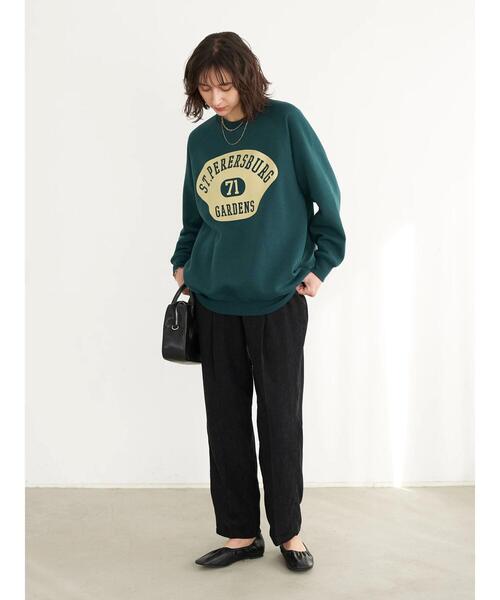 earth music&ecology(アースミュージックアンドエコロジー)の「コーデュロイワイドパンツ*(その他パンツ・レディース・ブラック/グリーン/ベージュ/アイボリー・L/M)」の14枚目の写真