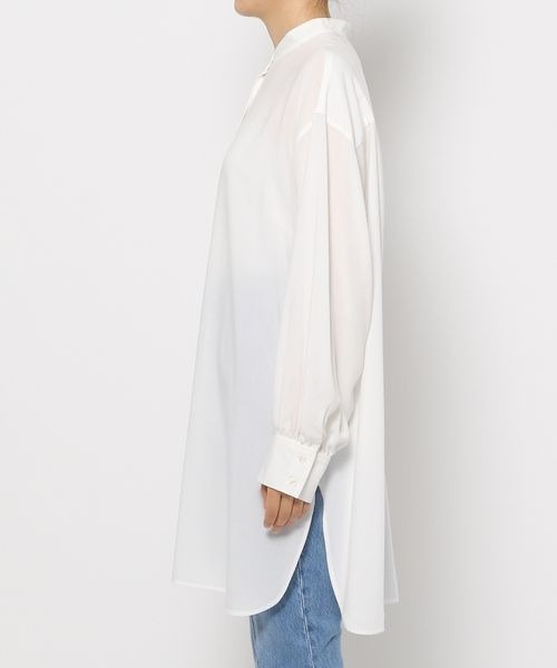 LOWRYS FARM（ローリーズファーム）の「バンドカラーチュニックＬＳ　261740（シャツ/ブラウス・レディース・チャコールグレー/グリーン/ホワイト系その他/オフホワイト/パープル・FREE）」の15枚目の写真