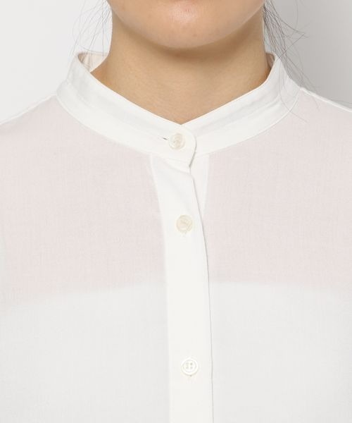 LOWRYS FARM（ローリーズファーム）の「バンドカラーチュニックＬＳ　261740（シャツ/ブラウス・レディース・チャコールグレー/グリーン/ホワイト系その他/オフホワイト/パープル・FREE）」の17枚目の写真