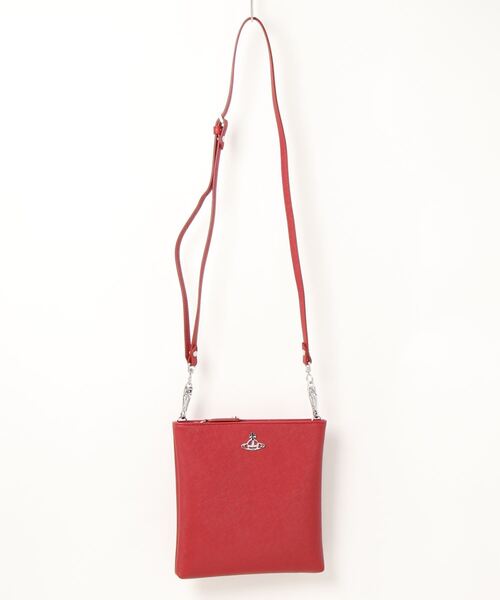 Vivienne Westwood(ヴィヴィアンウエストウッド)の「51160005-32068-PFSQUIRE NEW SQUARE CROSSBODY(ボディバッグ/ウエストポーチ・レディース・ブラック/レッド/チェック・FREE)」の3枚目の写真