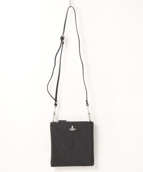 Vivienne Westwood(ヴィヴィアンウエストウッド)の「51160005-32068-PFSQUIRE NEW SQUARE CROSSBODY(ボディバッグ/ウエストポーチ・レディース・ブラック/レッド/チェック・FREE)」の2枚目の写真