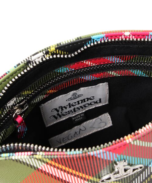 Vivienne Westwood(ヴィヴィアンウエストウッド)の「51160005-32068-PFSQUIRE NEW SQUARE CROSSBODY(ボディバッグ/ウエストポーチ・レディース・ブラック/レッド/チェック・FREE)」の6枚目の写真