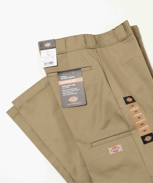 【Dickies　ディッキーズ】ダブルニーワークパンツ／センタープレス