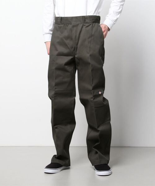【Dickies　ディッキーズ】ダブルニーワークパンツ／センタープレス