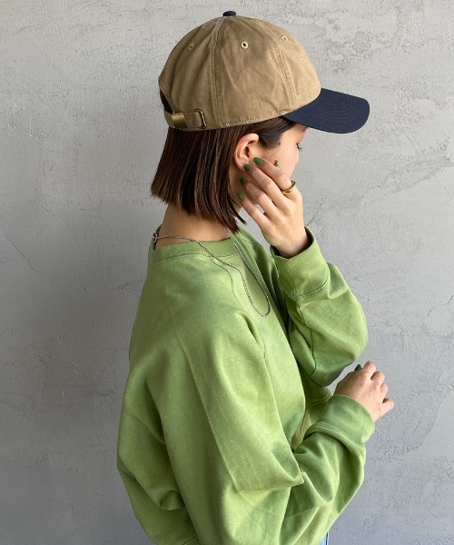 DANTON（ダントン）の「[DANTON/ダントン] 6パネル チノクロスバイカラーキャップ（キャップ・レディース・ネイビー/カーキ/アイボリー・F）」の17枚目の写真