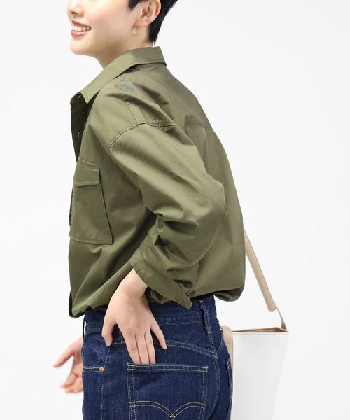 HONEYSUCKLE ROSE（ハニーサックルローズ）の「【HONEYSUCKLE ROSE】ツイルミリタリーシャツ（シャツ/ブラウス・レディース・カーキブラウン/ブラック・M/L）」の8枚目の写真