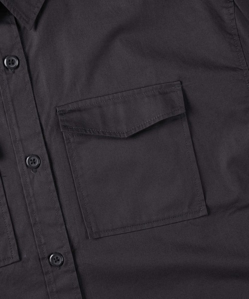 HONEYSUCKLE ROSE（ハニーサックルローズ）の「【HONEYSUCKLE ROSE】ツイルミリタリーシャツ（シャツ/ブラウス・レディース・カーキブラウン/ブラック・M/L）」の12枚目の写真