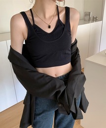 レイヤード風ブラキャミソール