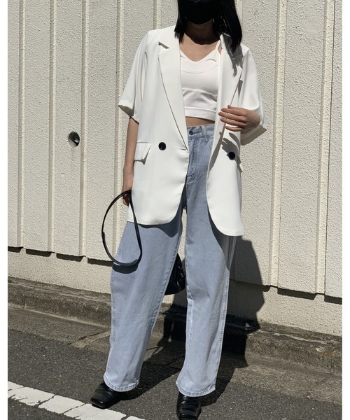 Jewelobe(ジュエローブ)の「レイヤード風ブラキャミソール(キャミソール・レディース・チャコールグレー/ブラック/オフホワイト/ピンク/ブルー・FREE)」の9枚目の写真