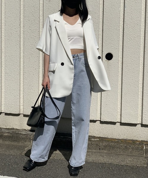 Jewelobe(ジュエローブ)の「レイヤード風ブラキャミソール(キャミソール・レディース・チャコールグレー/ブラック/オフホワイト/ピンク/ブルー・FREE)」の10枚目の写真