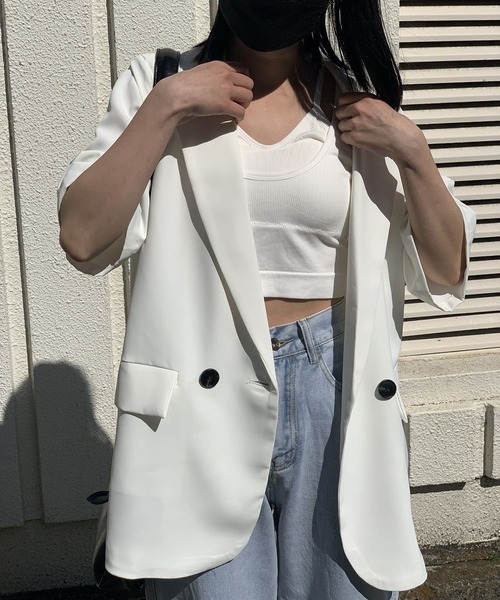 Jewelobe(ジュエローブ)の「レイヤード風ブラキャミソール(キャミソール・レディース・チャコールグレー/ブラック/オフホワイト/ピンク/ブルー・FREE)」の13枚目の写真