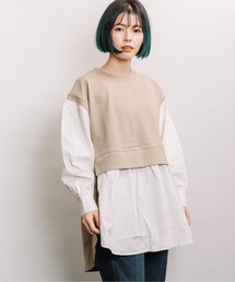 refinedworks | 布帛ドッキングTN(Tシャツ/カットソー)