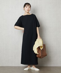 FREAK'S STORE | ▽【WEB限定】ボートネックバスク半袖Tワンピース(ワンピース)