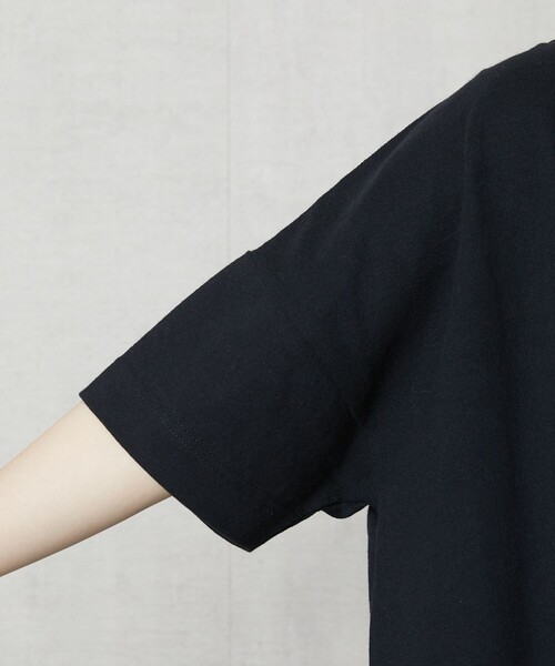 FREAK'S STORE（フリークスストア）の「▽【WEB限定】ボートネックバスク半袖Tワンピース（ワンピース・レディース・ブラック/ベージュ/グリーン/ホワイト×ブラック/ブラック×ホワイト/ナチュラル・ﾌﾘ-）」の16枚目の写真