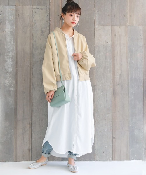 osharewalker（オシャレウォーカー）の「【廃盤】『フェイクレザーボリューム袖ブルゾン』（ブルゾン・レディース・ブラック/アイボリー・FREE）」の15枚目の写真