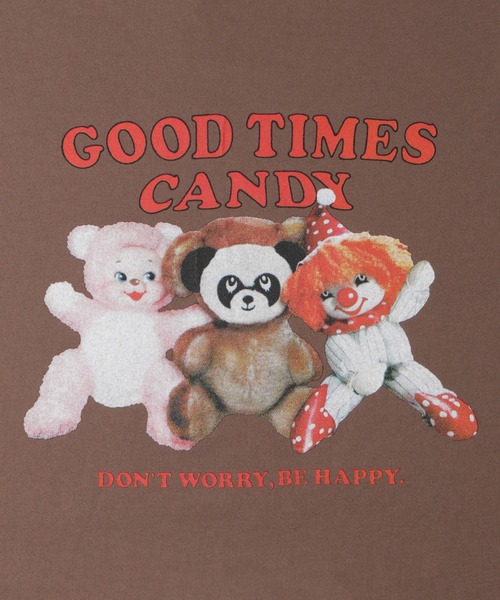 Candy Stripper(キャンディストリッパー)の「GOOD TIMES CANDY Tシャツ(Tシャツ/カットソー・レディース・オフホワイト/ブラウン/イエロー/ブラック・2/4/3)」の12枚目の写真