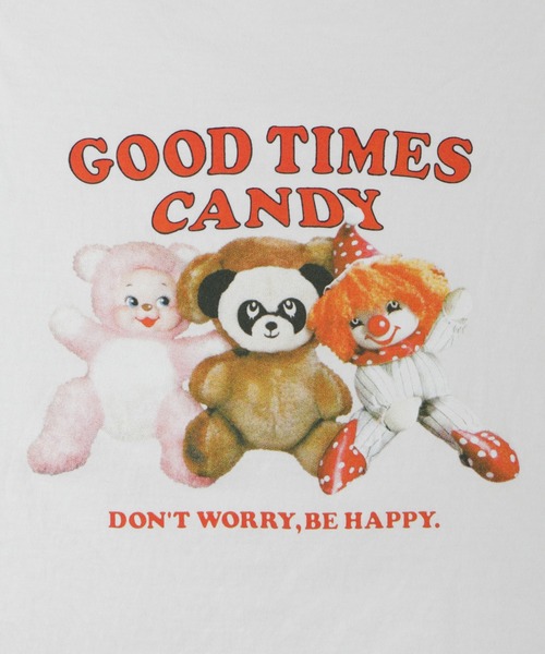 Candy Stripper(キャンディストリッパー)の「GOOD TIMES CANDY Tシャツ(Tシャツ/カットソー・レディース・オフホワイト/ブラウン/イエロー/ブラック・2/4/3)」の11枚目の写真
