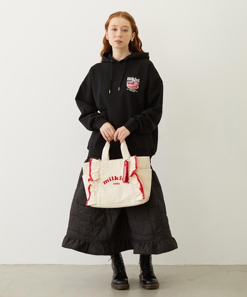 MILKFED.(ミルクフェド)の「【累計販売数1,000点突破/再追加/推し活にも◎】RUFFLE BAG /2WAYショルダーバッグ トートバッグ/A4収納(ショルダーバッグ・レディース・ホワイト/ブラック/レッド・ONE SIZE)」の17枚目の写真
