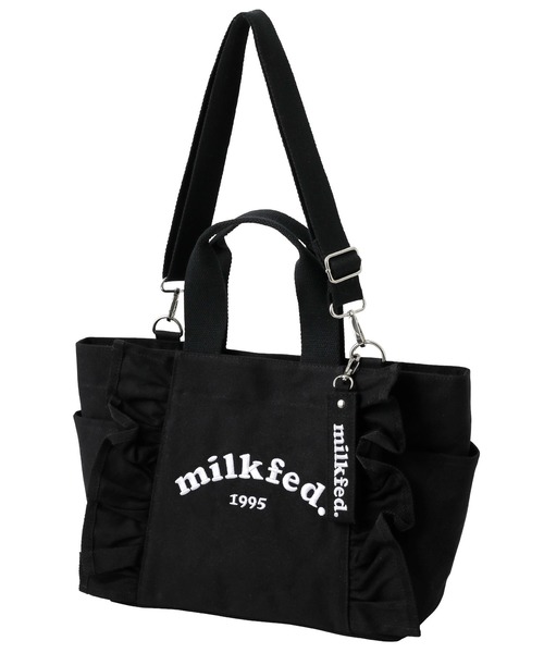 MILKFED.(ミルクフェド)の「【累計販売数1,000点突破/再追加/推し活にも◎】RUFFLE BAG /2WAYショルダーバッグ トートバッグ/A4収納(ショルダーバッグ・レディース・ホワイト/ブラック/レッド・ONE SIZE)」の20枚目の写真