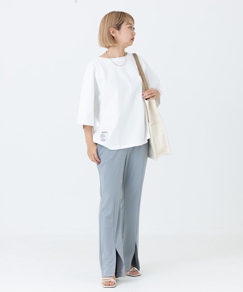 MILKFED.（ミルクフェド）の「S/S BIG TEE CAMOUFLAGE LOGO（Tシャツ/カットソー・レディース・ホワイト/ブラック・ONE SIZE）」の4枚目の写真