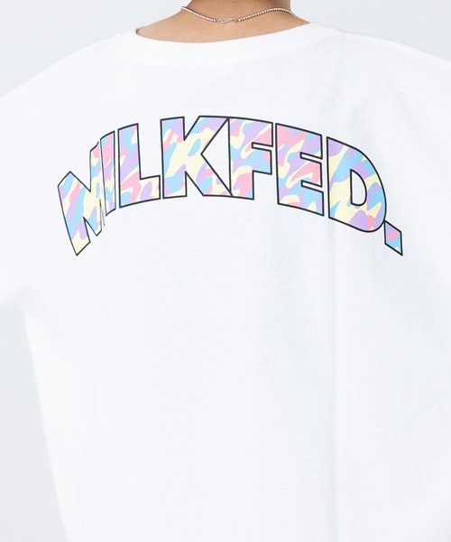 MILKFED.（ミルクフェド）の「S/S BIG TEE CAMOUFLAGE LOGO（Tシャツ/カットソー・レディース・ホワイト/ブラック・ONE SIZE）」の12枚目の写真