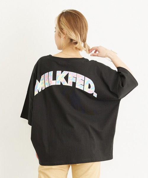 MILKFED.（ミルクフェド）の「S/S BIG TEE CAMOUFLAGE LOGO（Tシャツ/カットソー・レディース・ホワイト/ブラック・ONE SIZE）」の17枚目の写真