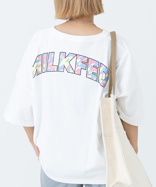 MILKFED.（ミルクフェド）の「S/S BIG TEE CAMOUFLAGE LOGO（Tシャツ/カットソー・レディース・ホワイト/ブラック・ONE SIZE）」の15枚目の写真