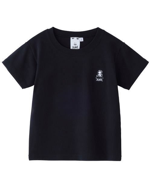 X-girl（エックスガール）の「FACE S/S BABY TEE/フェイス刺繍　チビT（Tシャツ/カットソー・レディース・ホワイト/ブラック/カーキ・S/M）」の22枚目の写真