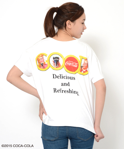 X-girl(エックスガール)の「COCA-COLA S/S BIG TEE(Tシャツ/カットソー・レディース・ホワイト/ブラック・2/1)」の10枚目の写真